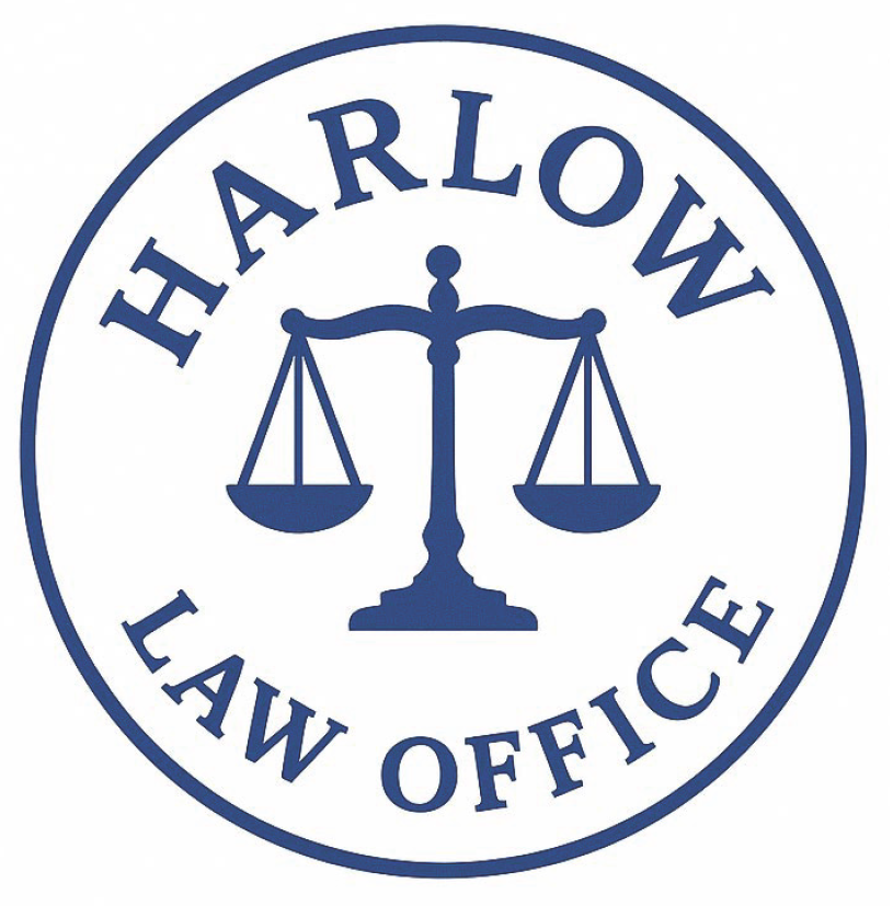 Harlow Law Office Ltd logo with scales